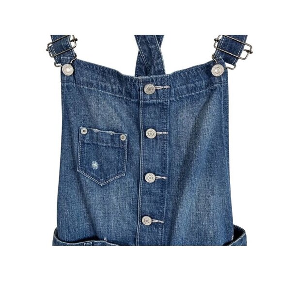 Levis Denim Jean Shorts L Blue Overalls Retro Concert Western Y2K Boho Classic - Picture 2 of 16